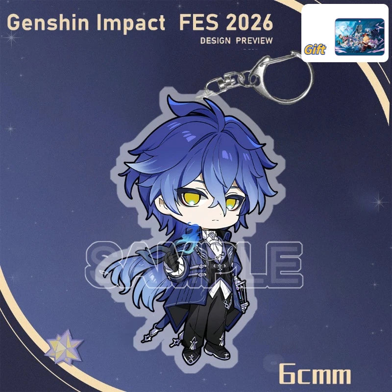 Genshin Impact FES 2026 Acrylic Keychain Set - 6CM Cosplay Game Decor