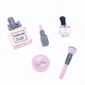 Mini Dollhouse Makeup Set 5 Pieces with Lipstick Nail Polish Perfume Accessories