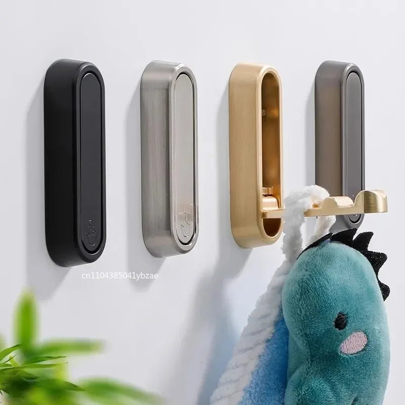 Foldable Wall Hook Towel Hanger Space-Saving Door Coat Hat Bags Holder for Home Kitchen Bathroom