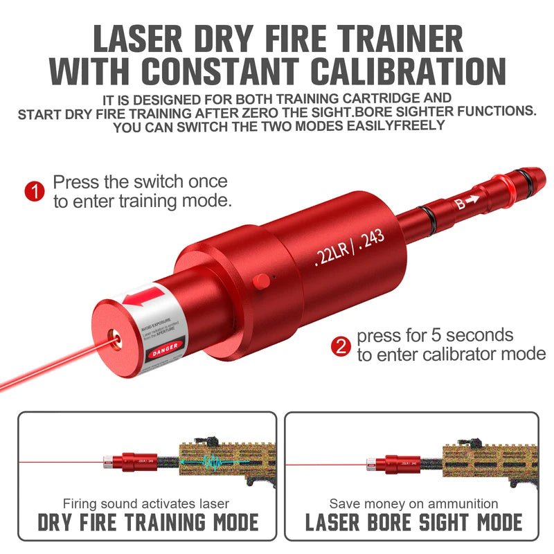 Multifunctional Magnetic Red Green Light Trainer for Shooting & Calibration