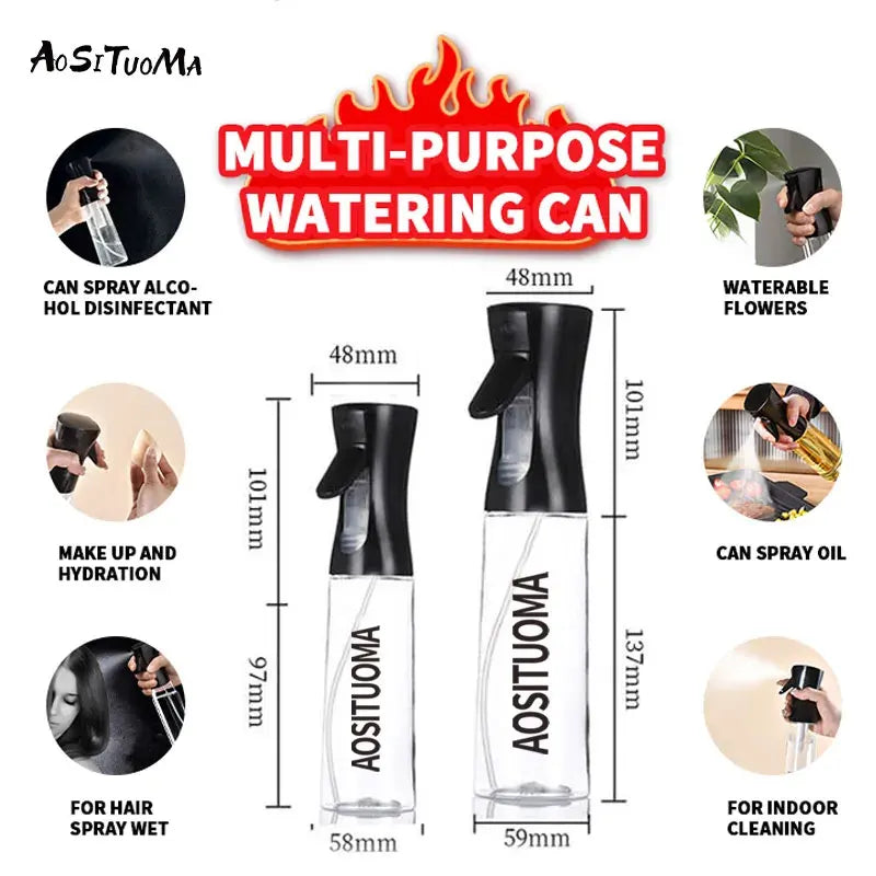 High Pressure Refillable Water Spray Bottle for Hair, Beauty, Cleaning, and Gardening