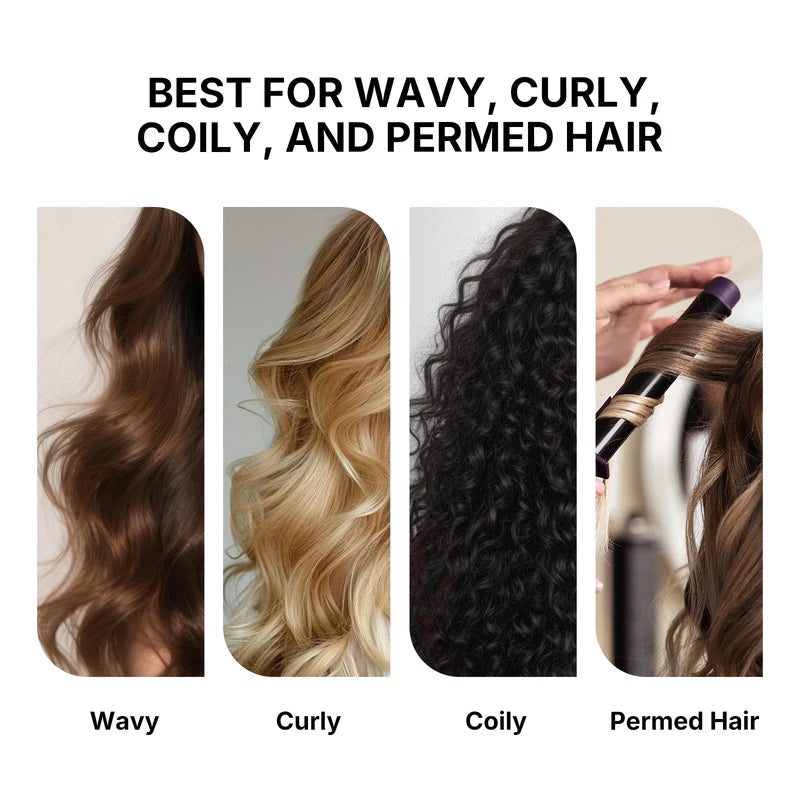Curl Defining Leave-In Cream for Wavy, Curly & Coily Hair - Frizz Control & Soft Curls