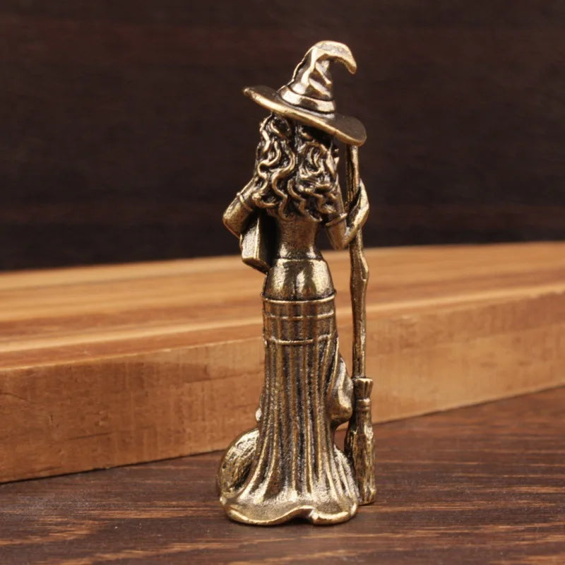 Magical Moon Witch Home Decoration Wizard Statue - Unique Figurine
