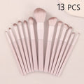 13-Piece Makeup Brush Kit with Powder, Blush, Foundation & Eye Brushes