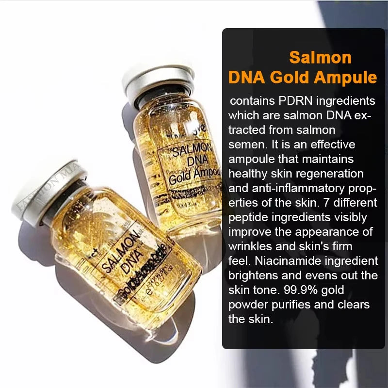 Skin Care Serum Kit with Salmon DNA & Gold Ampoule - Deep Moisturizing