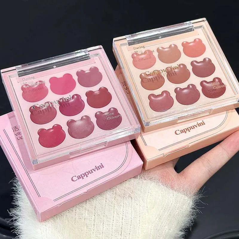 Velvet Lip Mousse - Matte & Natural Finish, Long-Lasting Non-Drying Lipstick with Bear Design