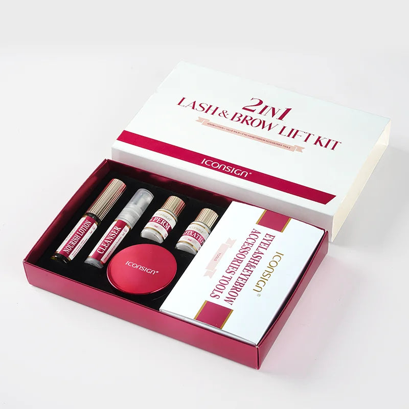 Professional 2-in-1 Lash and Brow Lift Kit, Long-Lasting Eyelash Enhancer