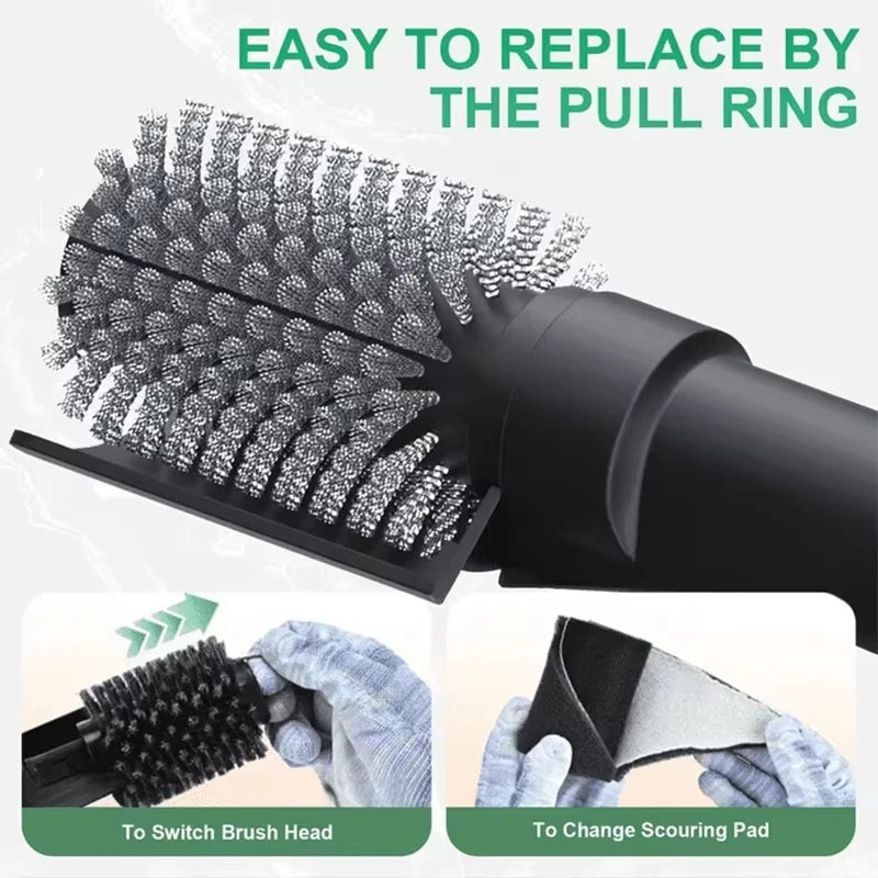 Wireless Electric Grill Cleaner Brush for Outdoor BBQ Stainless Steel Rotating Brush