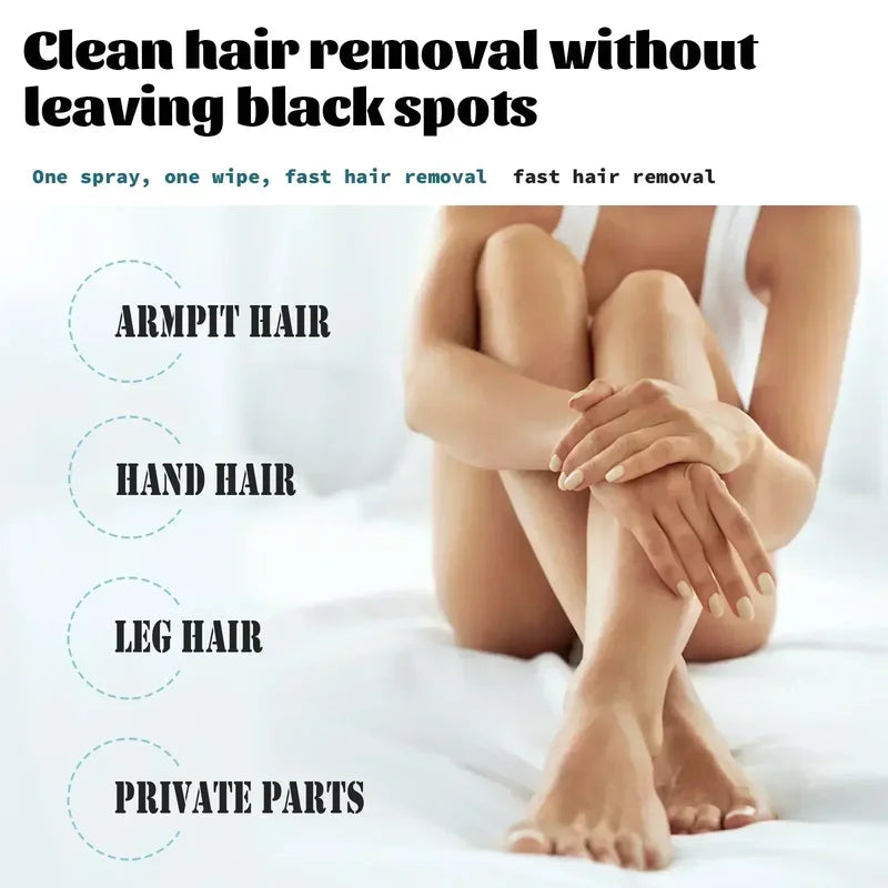 Permanent Hair Removal Spray - Pain-Free, Long-Lasting Results, Gentle on Skin