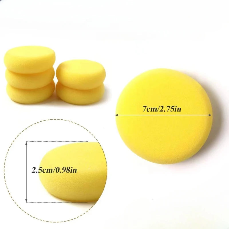 12-Pack Circular Watercolor & Clay Painting Sponges - Soft High-Absorption Art Tools