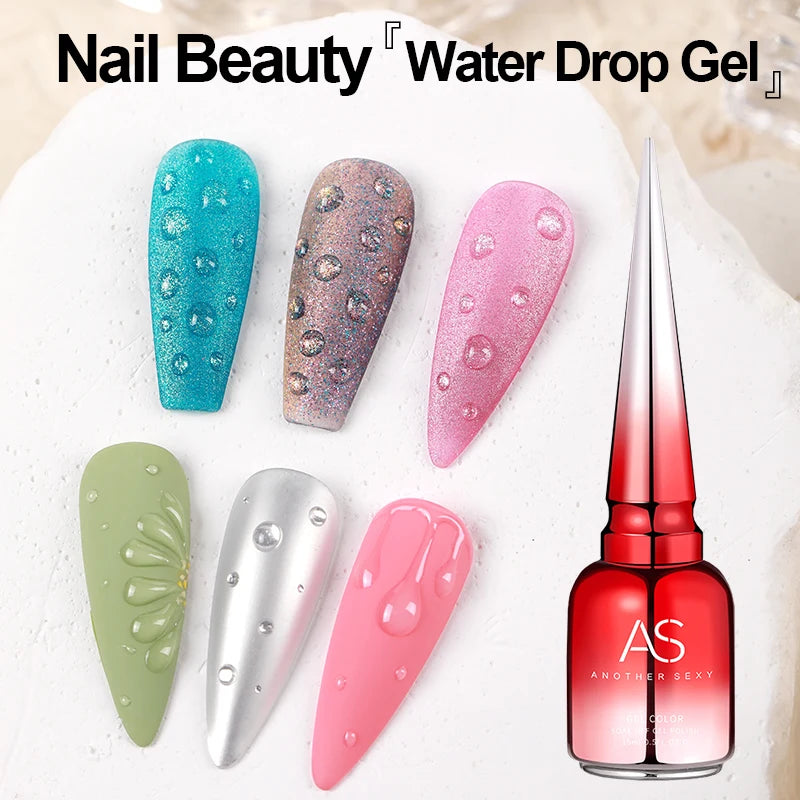 Water Drop Wave Gel Nail Polish Clear Ripple Gel Varnish 15ml - Flawless Manicure