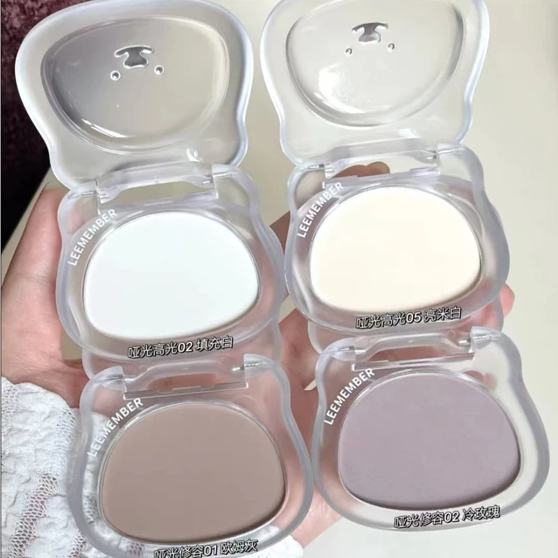 Contouring Face Powder Set Matte Bronzer Highlighter Long Lasting Waterproof Oil Control Makeup