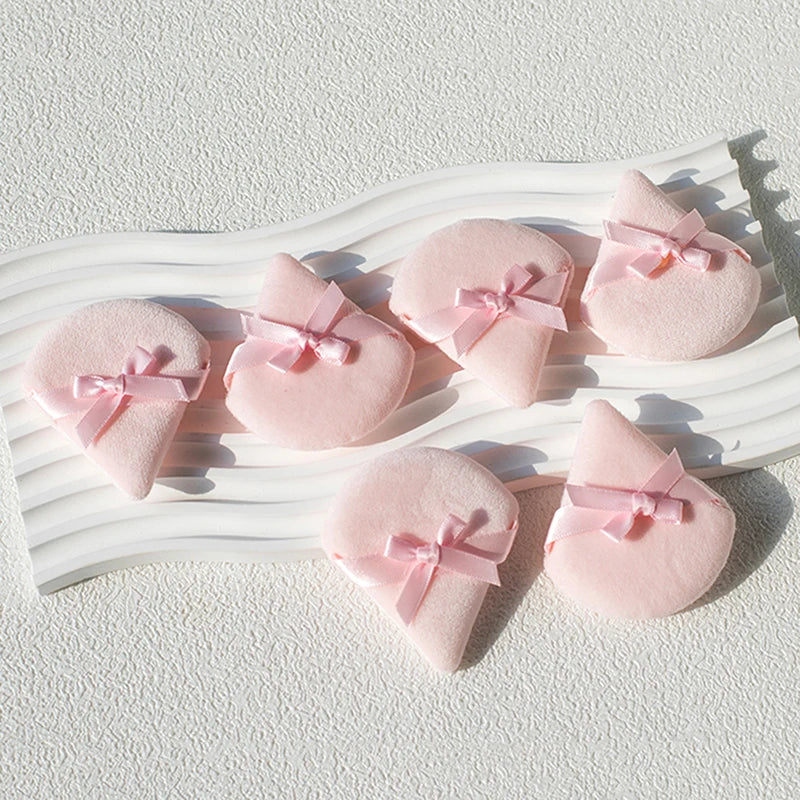 Reusable Powder Puff Makeup Tool for Face & Body - Soft Velour Applicator Set