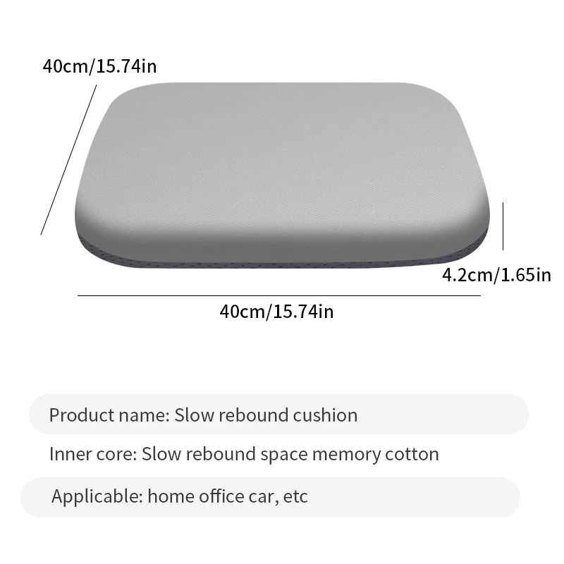 Ergonomic Memory Foam Seat Cushion for Office & Car Use - Hemorrhoid Relief, Four Seasons Comfort