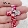 10pcs Halloween Acrylic Cross Ghost Earrings & Pendant Set DIY Crafts Jewelry