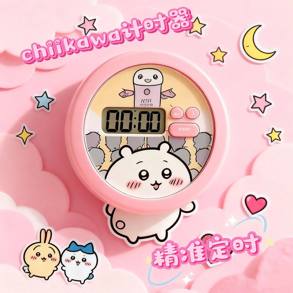 Cute Chiikawa Timer Alarm Clock - Magnetic Kitchen & Bedroom Decor