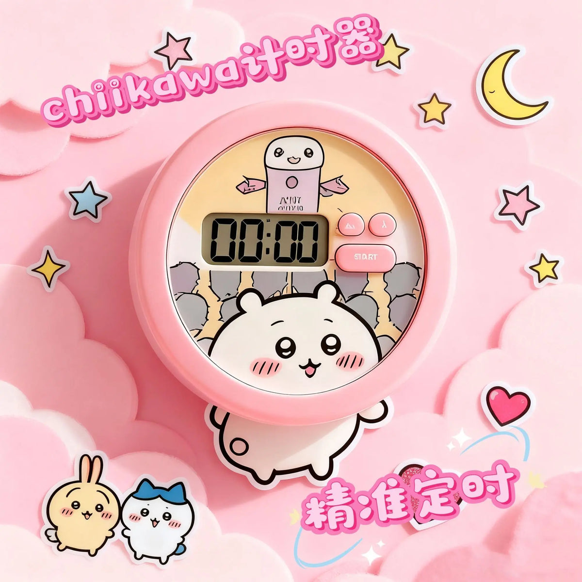 Cute Chiikawa Timer Alarm Clock - Magnetic Kitchen & Bedroom Decor