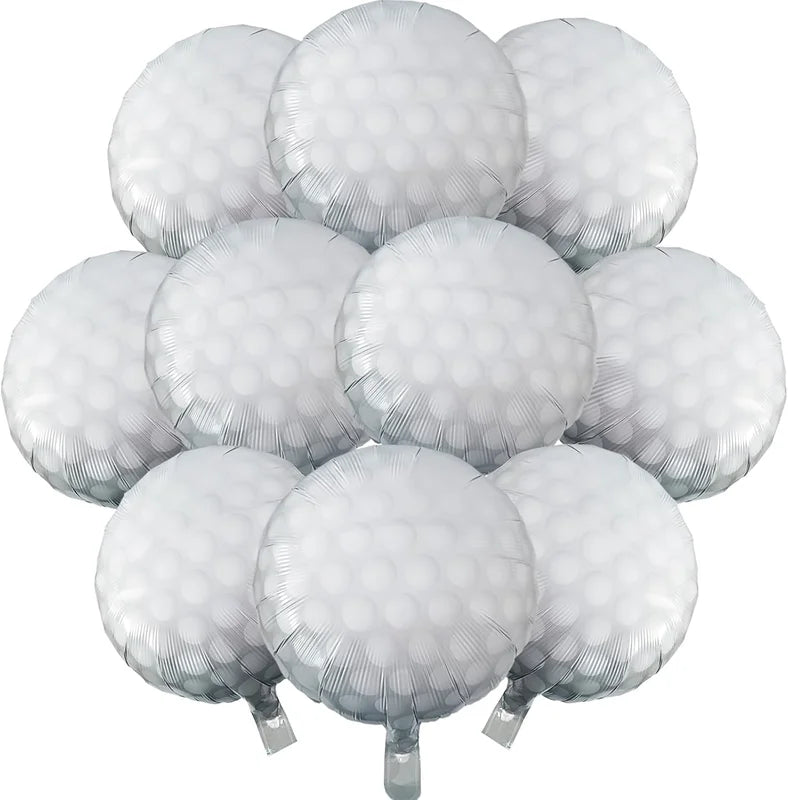 10 Pcs 18-Inch Sports Balls Party Supplies for Kids' Birthdays - Baseball, Golf, Rugby, Volleyball