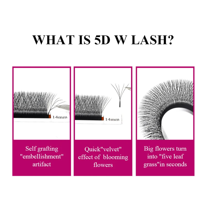 Premade Volume W-Shape Eyelash Extensions 2D-8D Faux Mink Natural Look