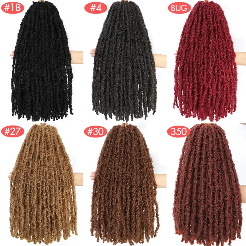Distressed Butterfly Locs Crochet Hair - Faux Locs Braiding Extensions for Women