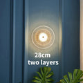 French Wall Sconce Modern Living Room Bedside Wall Lamp with Glass Shade