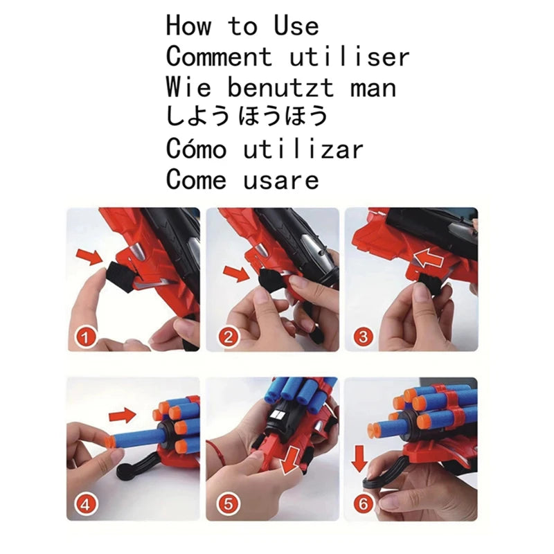 Spider Launcher Toy Glove Web Shooter for Kids Halloween Christmas Playset