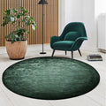 Large Round Plush Carpet Area Rug - Non-Slip Washable Minimalist Bedroom Decor