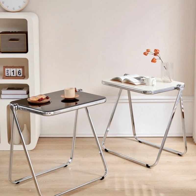 Foldable Acrylic Tray Table Small Space Compact Sturdy Multi-Purpose Desk for Home & Office