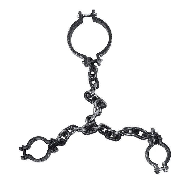 Halloween Fake Chains Haunted House Decor Prisoner Costume Accessories Plastic Links