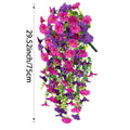 Artificial Morning Glory Wall Hanging - Faux Violet Vines for Home Garden Wedding Decor