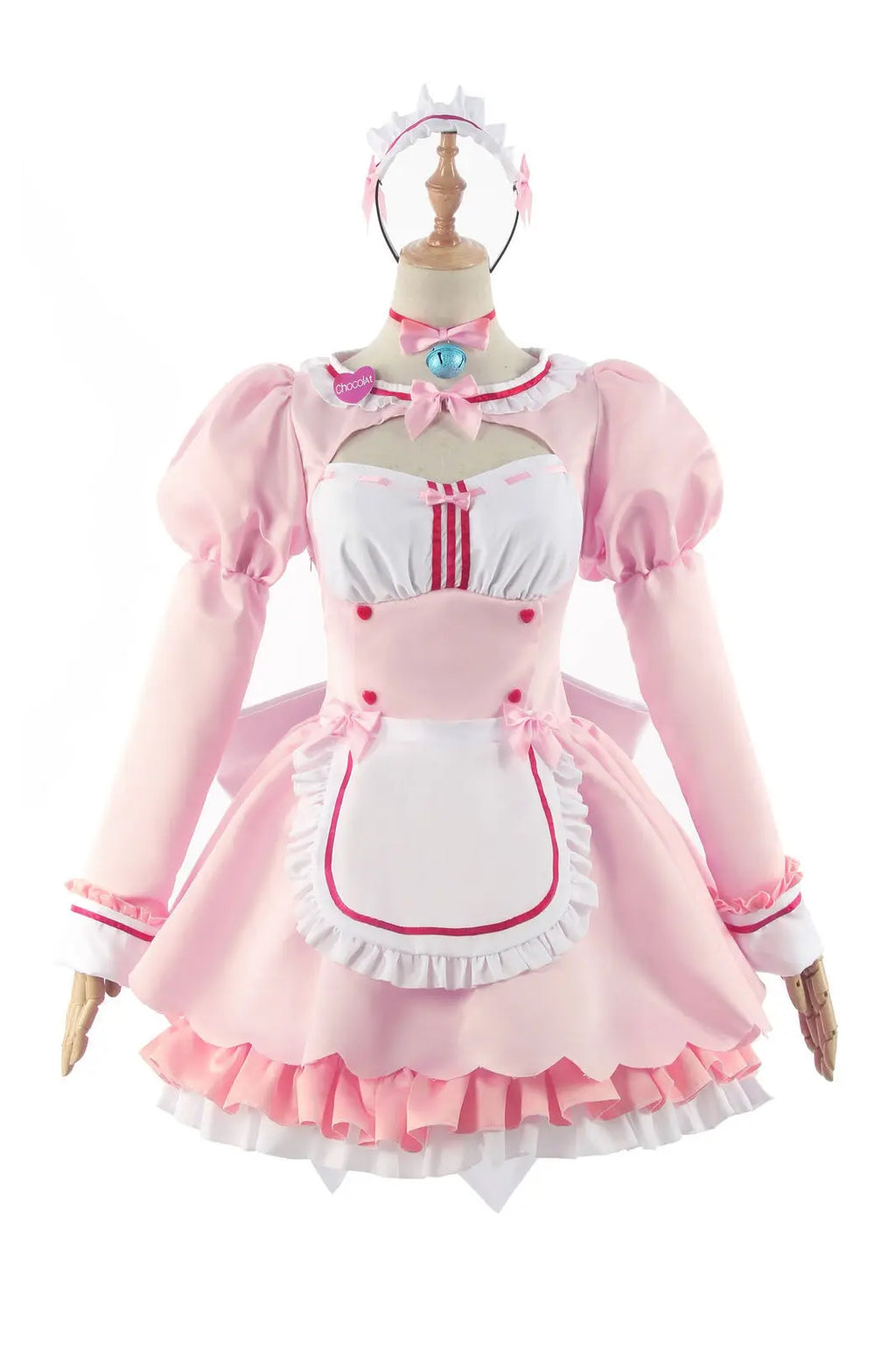 Anime Cat Girl Costume Set for Cosplay and Halloween - Pink & Blue Variants
