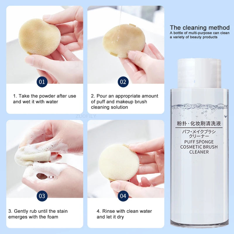 Makeup Brush & Sponge Cleaner Liquid - Gentle 50/80/100ml Makeup Tool Cleaning Solution