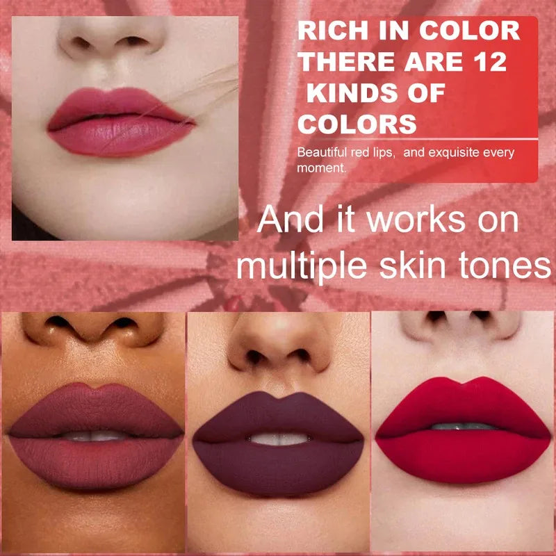 Lip Liner Pen Set Long-Lasting Waterproof Non-Fading Makeup 6-Piece Collection