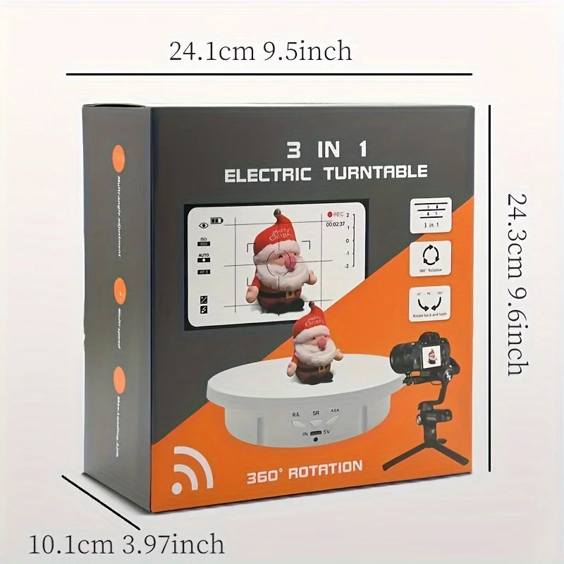 Electric Rotating Photography Turntable 360° Display Stand with Remote Control