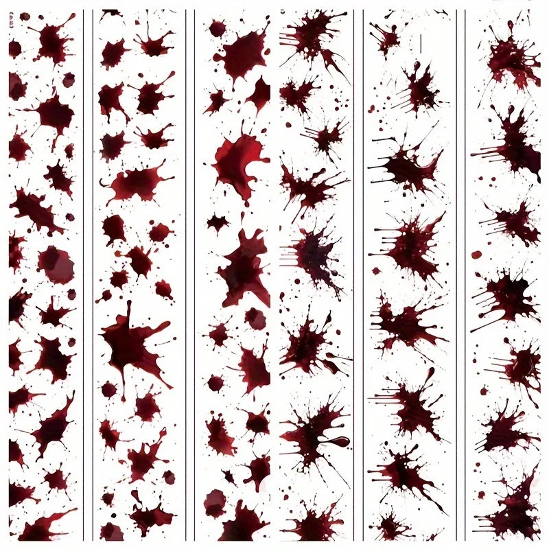 Gothic Planner Stickers Blood Lightning Gear Designs for Journaling & Crafts