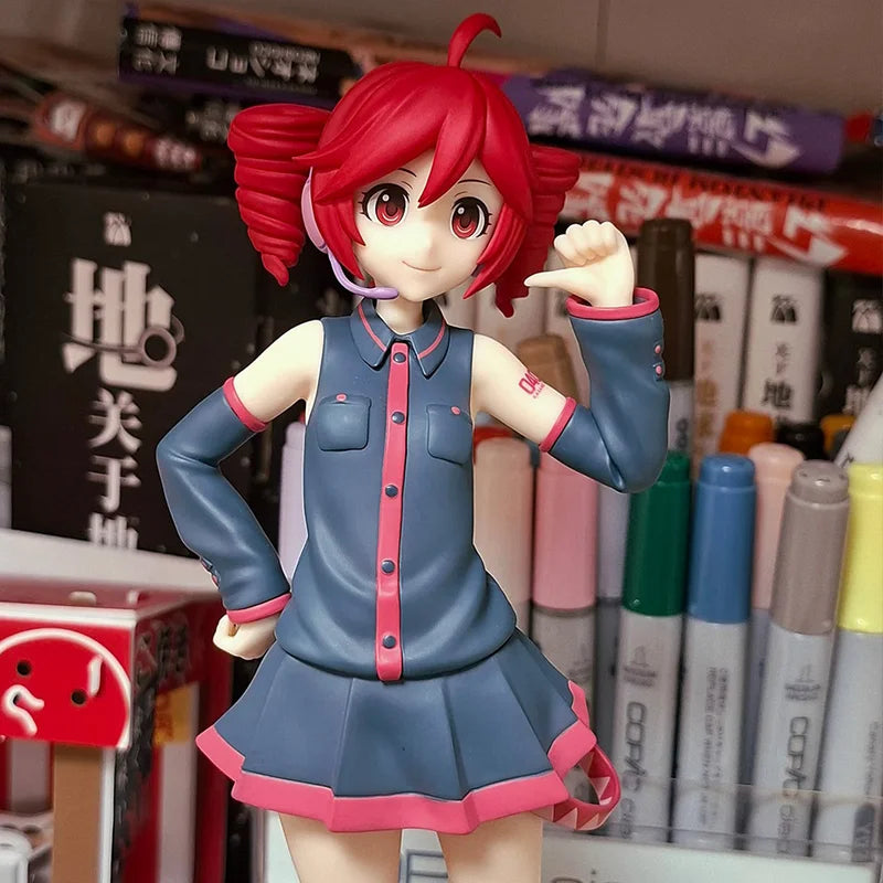 Kasane Teto Twin-Tail Anime Girl Figure Set - PVC Collectible Dolls for Desktop Display