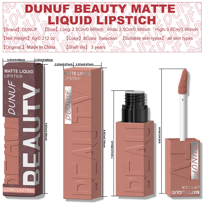 Waterproof Lip Gloss Lipstick - Easy Color, Sweat-Proof, Non-Stick to Cups, Y2K Fashion for Christmas