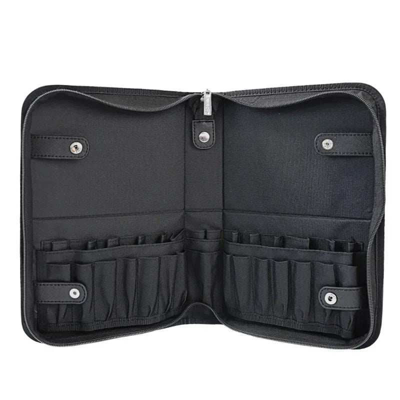Foldable Makeup Brush Organizer Bag for Travel and Beauty Tools