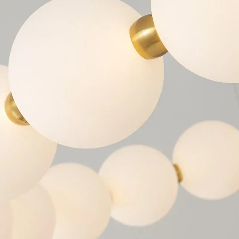 Nordic Ring LED Chandelier Light Fixture for Living Room & Bedroom - Modern Pendant Lamp