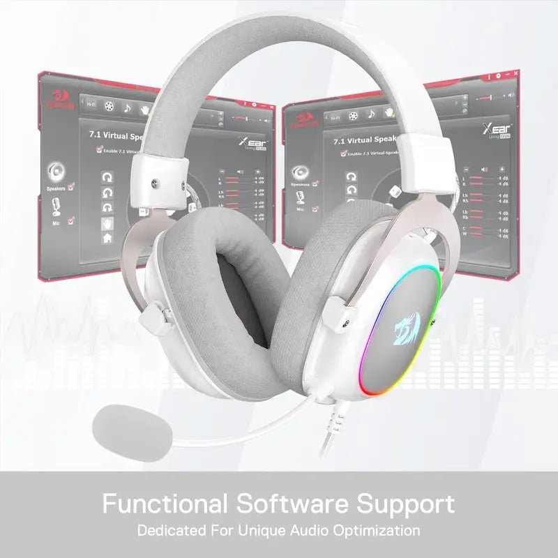 Gaming Headset RGB Backlit Wired 7.1 Surround Sound Over-Ear Headphones