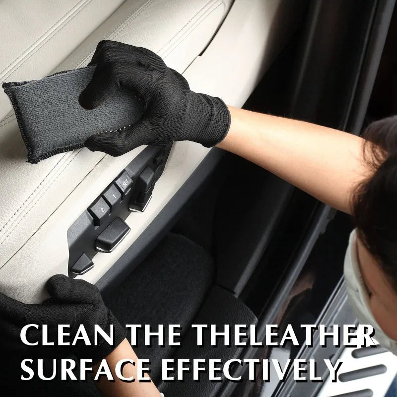Double Side Car Interior Scrubbing Sponge for Leather & Surface Cleaning - Microfiber Wash Pad, 1-5 Pack