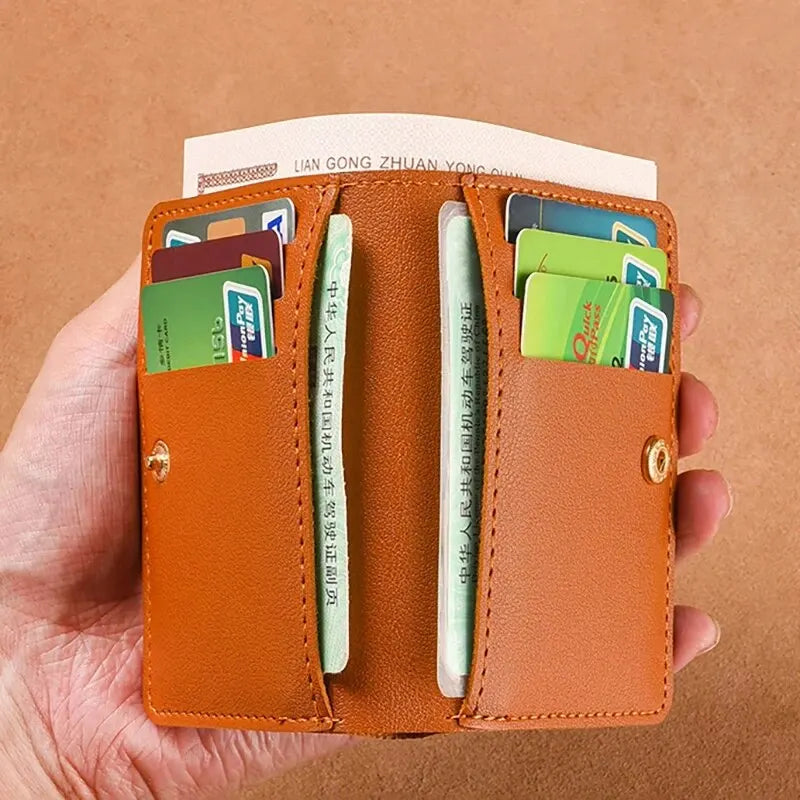 Ultra Thin PU Leather Wallet for Men and Women Credit Card Coin Purse