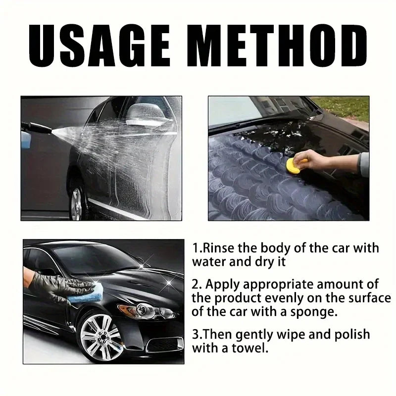 Black Car Wax with Ceramic Coating - Scratch & UV Protection, Easy Application