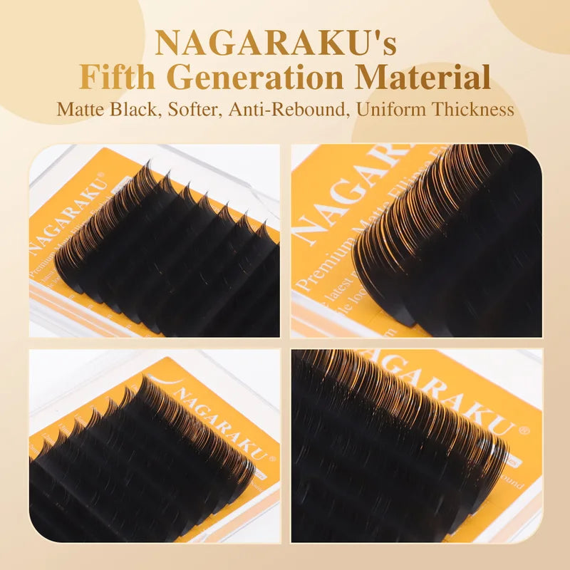 False Eyelash Set - Premium Matte Black Natural Light Density Multiple Lengths