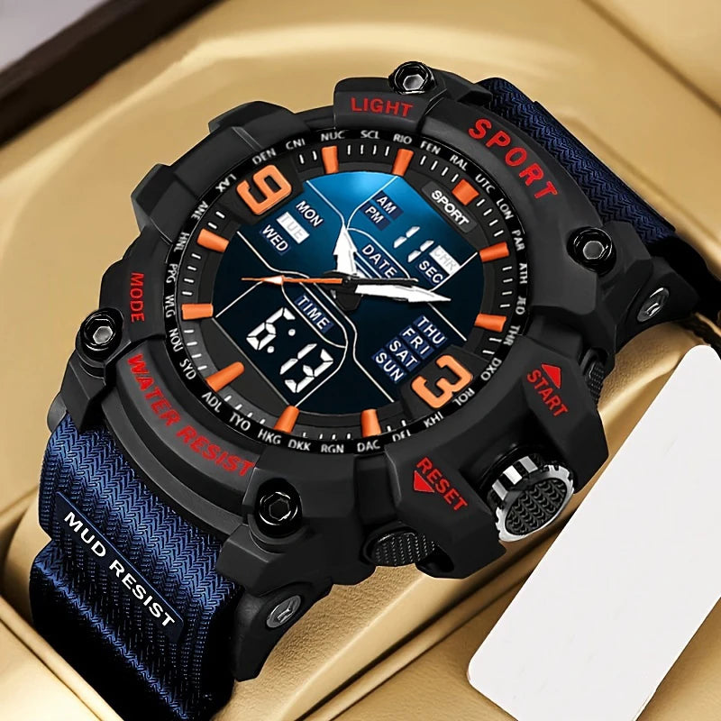 Men's Sports Watches Large Dial Waterproof Electronics Gift