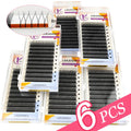 Eyelash Extensions 6 Trays YY Lashes Premade Fans D C Curl Mixed Lengths 8-15mm