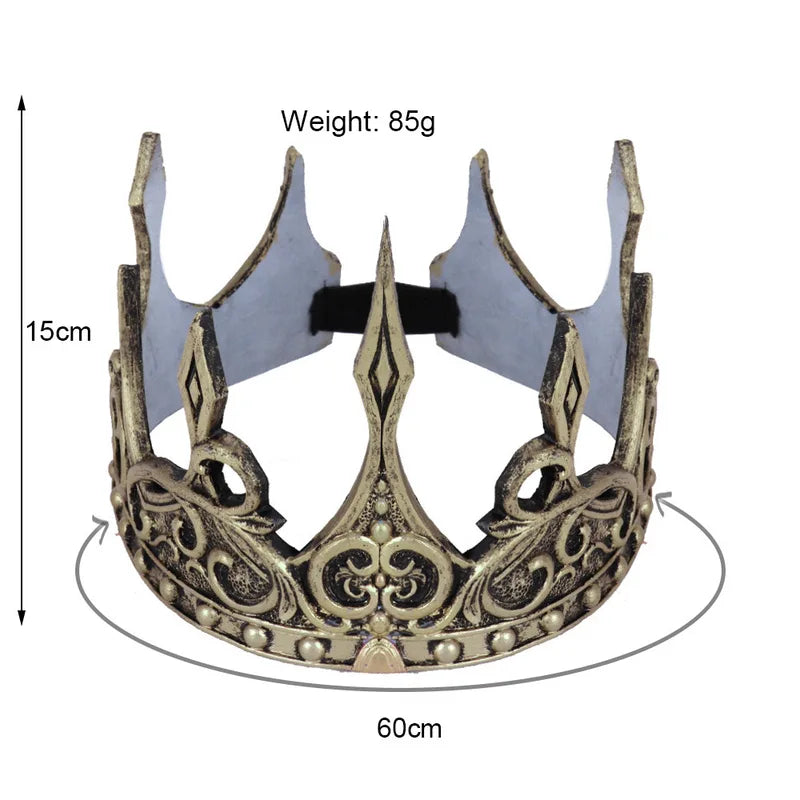 Medieval King’s Crown Latex Foam Costume Headwear for Stage Performance