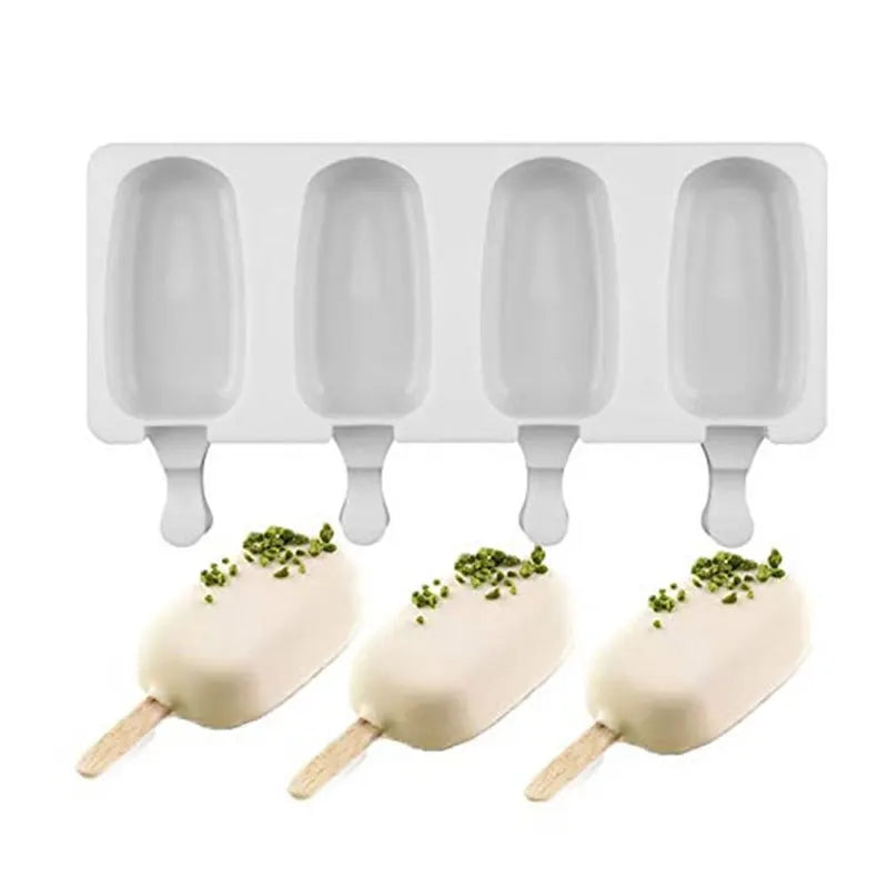 Silicone Ice Pop Molds for Frozen Treats - DIY Fruit Juice & Yogurt Popsicle Maker