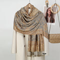Wholesale Pashmina Scarf Wrap Paisley Jacquard Shawl Vintage Cotton Wrap