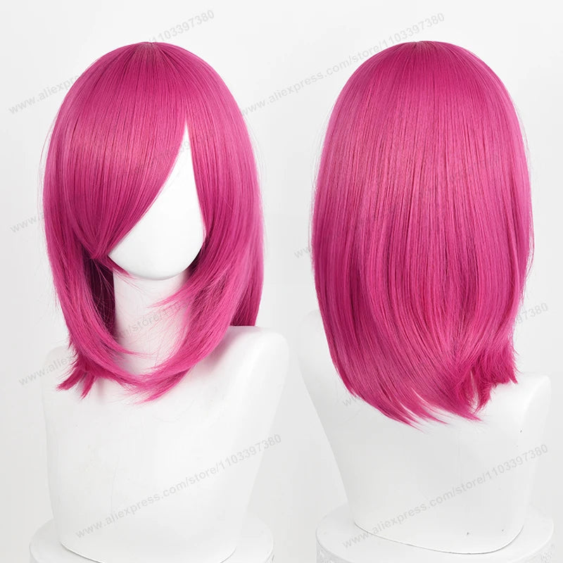 Medium 40cm Synthetic Cosplay Wig - Multiple Colors for Women